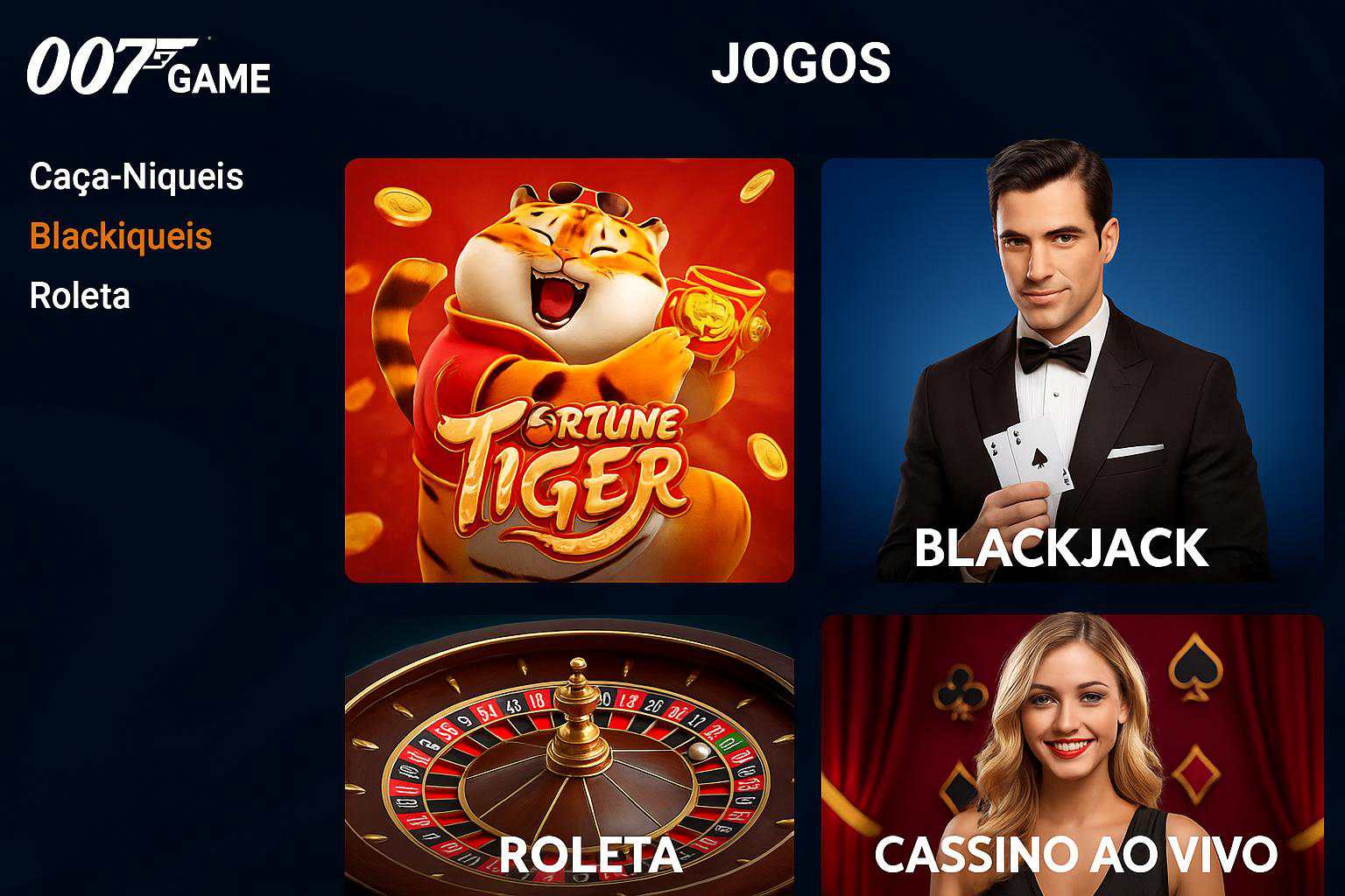 Jogos de cassino online inovadores e emocionantes na 007GAME