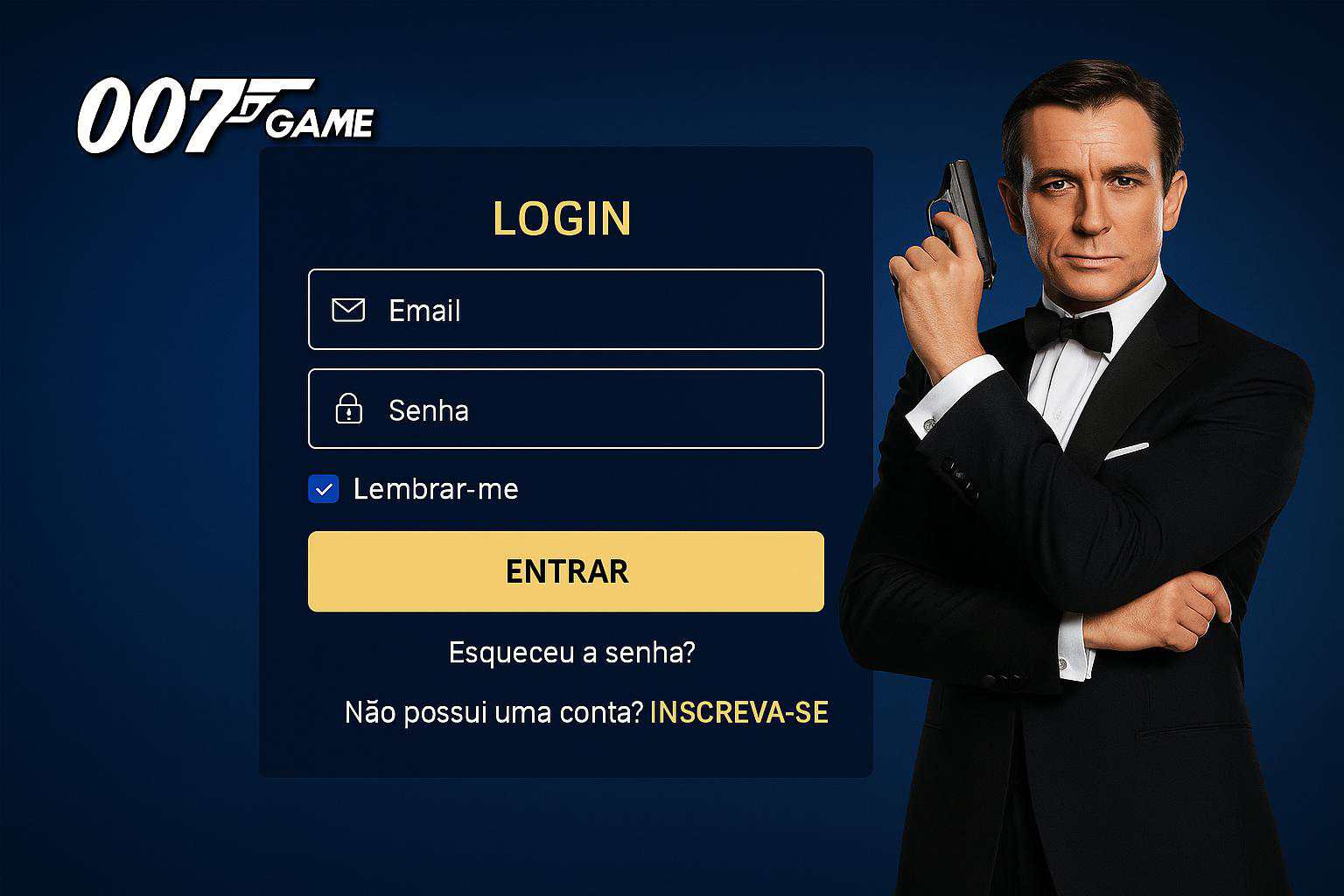 Não Perca tempo, o rRgistro na site 007GAME